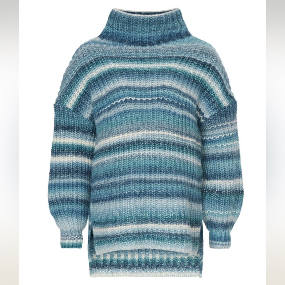 HATCH Striped Turtleneck Maternity Sweater